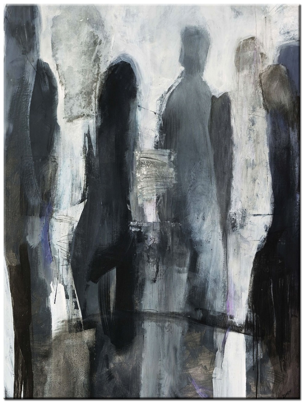 Samenkomst modern schilderij 90x120cm