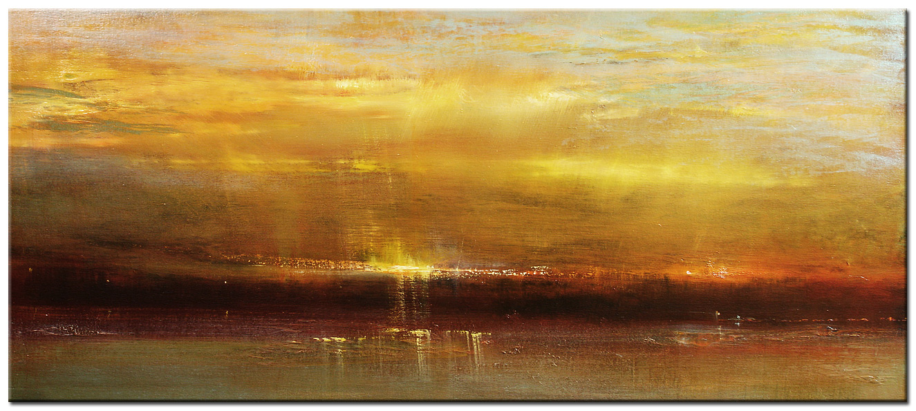 Sunset modern schilderij 160x70cm