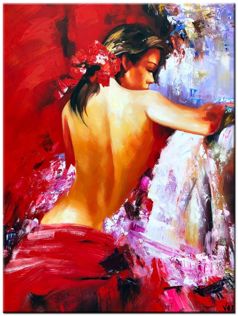 Erotisch schilderij Rode Passie