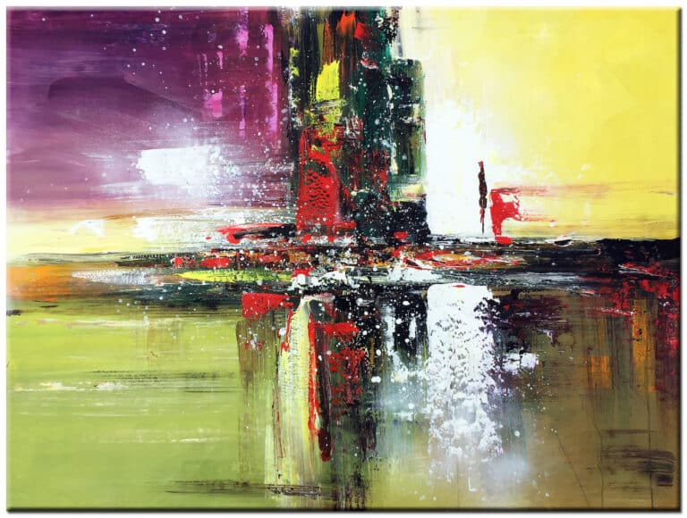 Square abstract schilderij