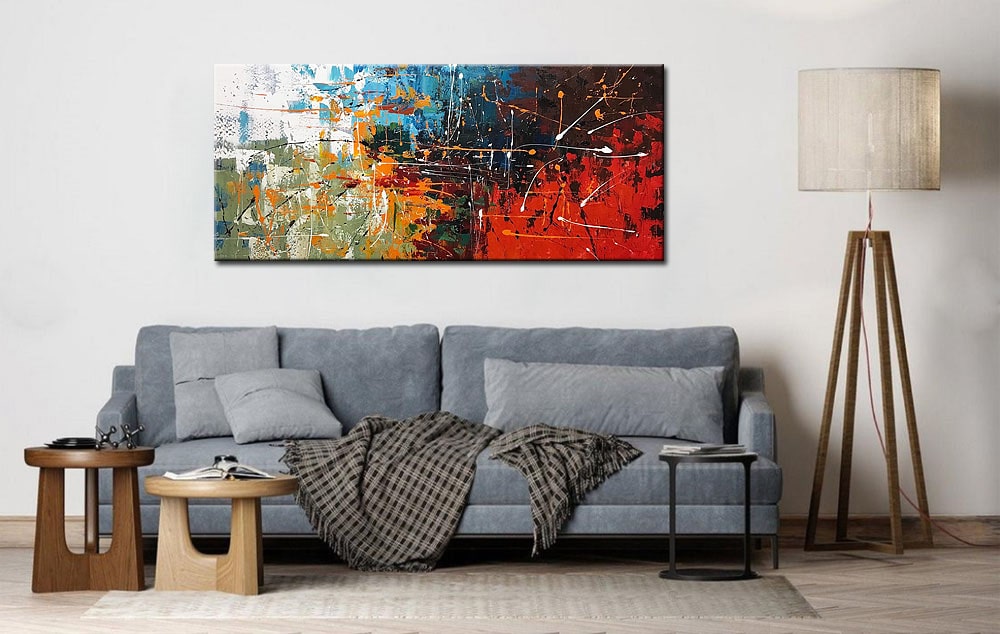 Abstract schilderij Energy in Motion 160x70cm - Afbeelding 4