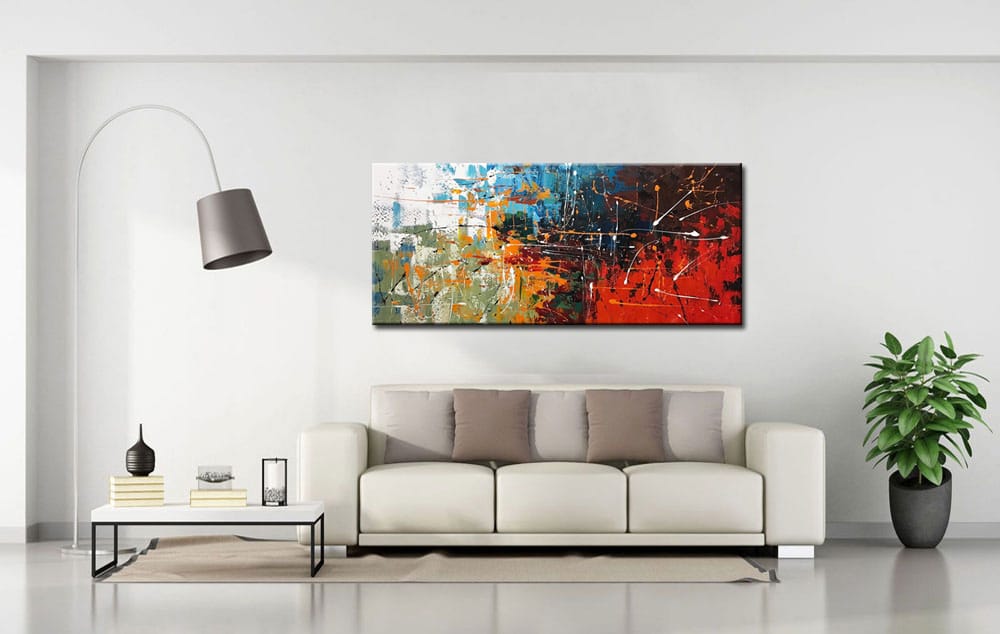 Abstract schilderij Energy in Motion 160x70cm - Afbeelding 3