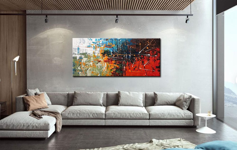 Abstract schilderij Energy in Motion 160x70cm - Afbeelding 2
