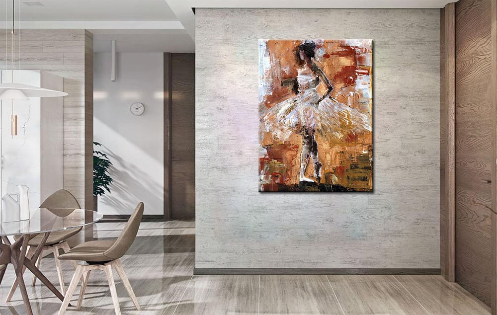 Ballerina modern schilderij 90x120cm - Afbeelding 4