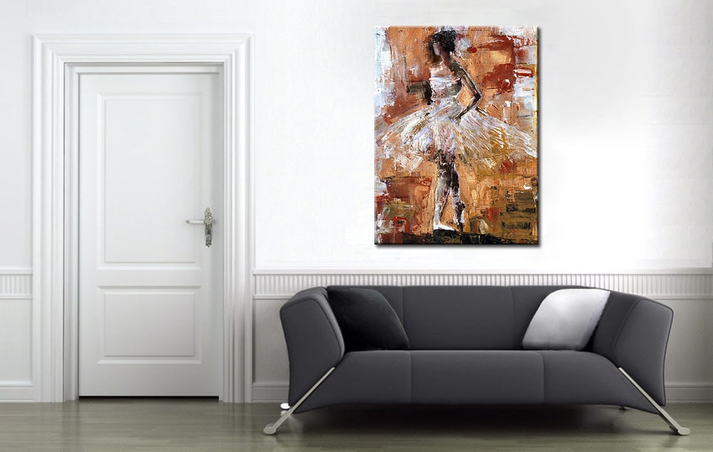 Ballerina modern schilderij 90x120cm - Afbeelding 3