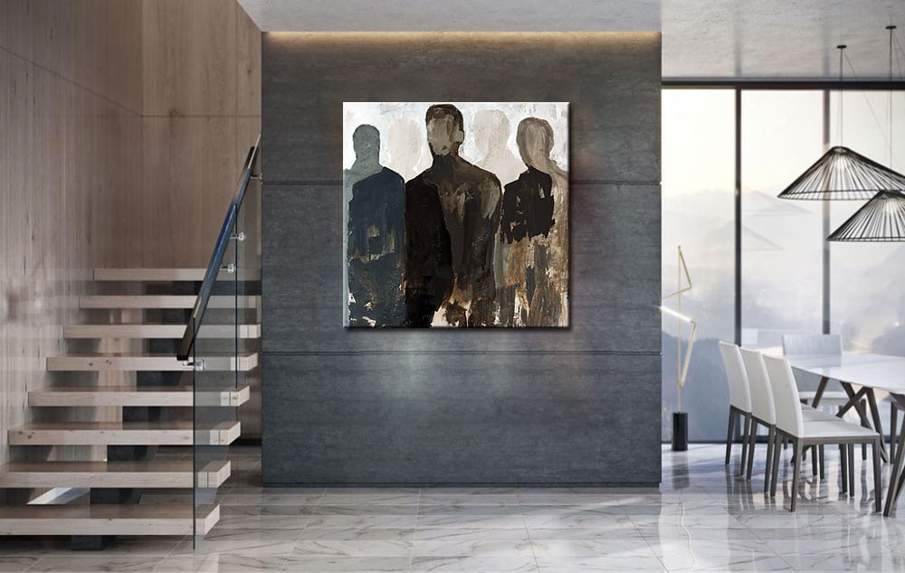 Figuratief schilderij In de Schaduw - Afbeelding 2