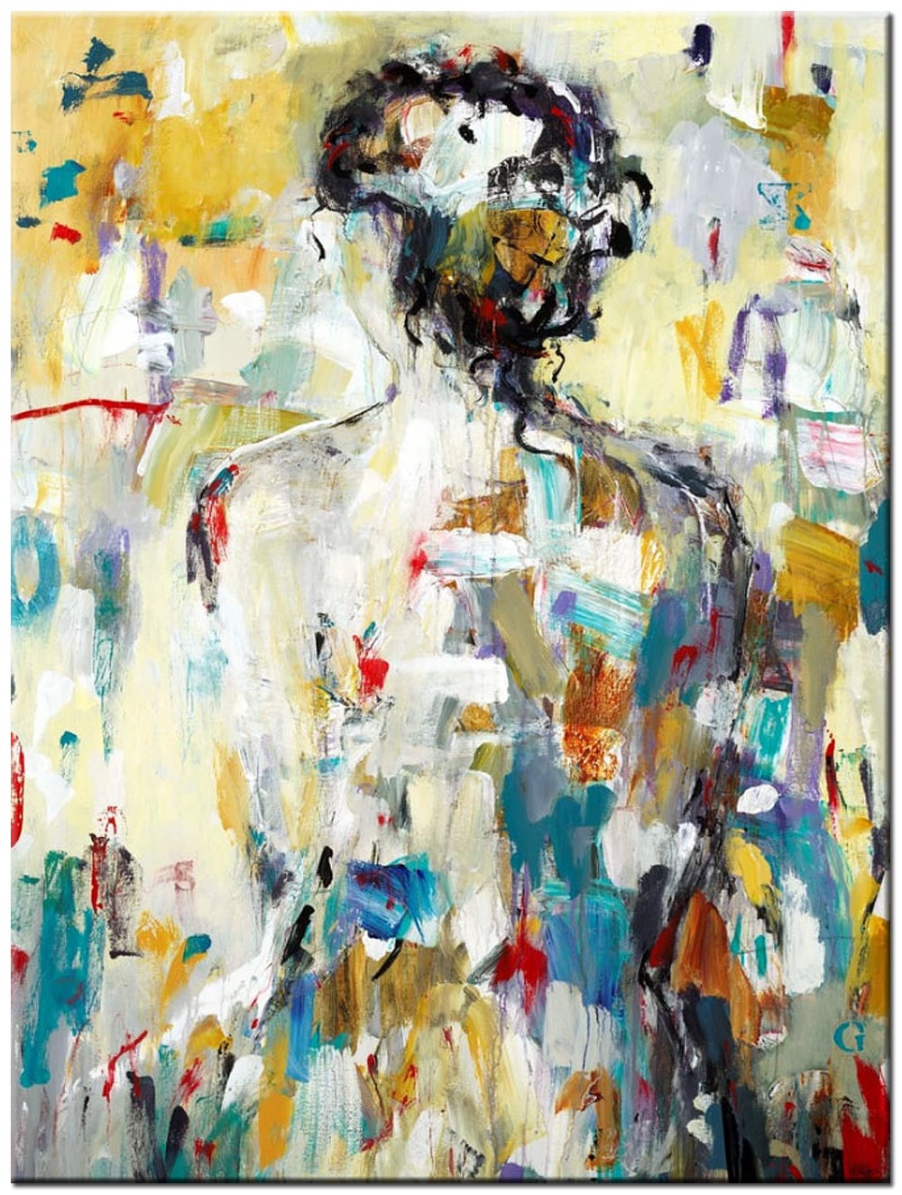 Vrouwen schilderij Verborgen Contouren 90x120cm