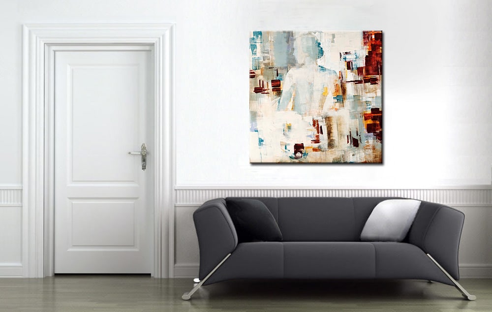 Dame in de Mist modern schilderij - Afbeelding 3