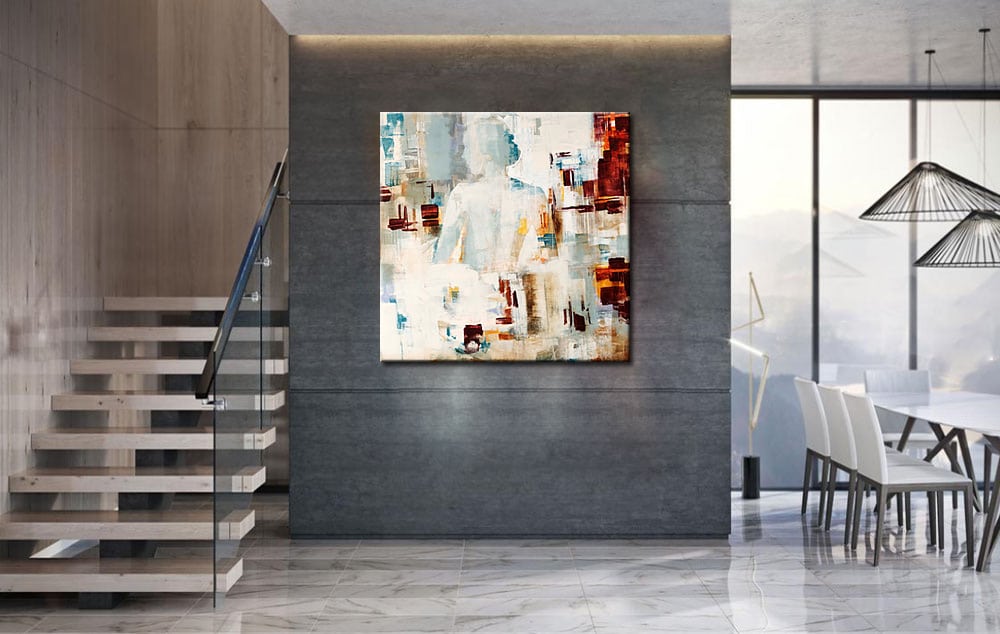 Dame in de Mist modern schilderij - Afbeelding 4