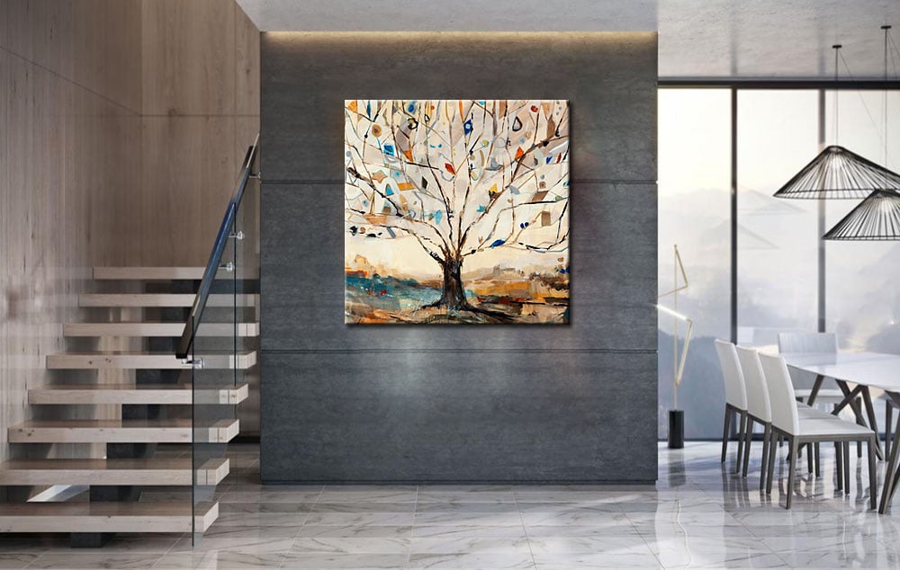 Boom modern schilderij - Afbeelding 3