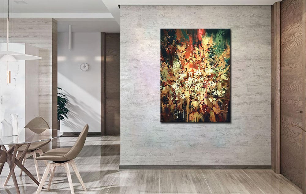 Wildboeket bloemen schilderij 90x120cm - Afbeelding 3