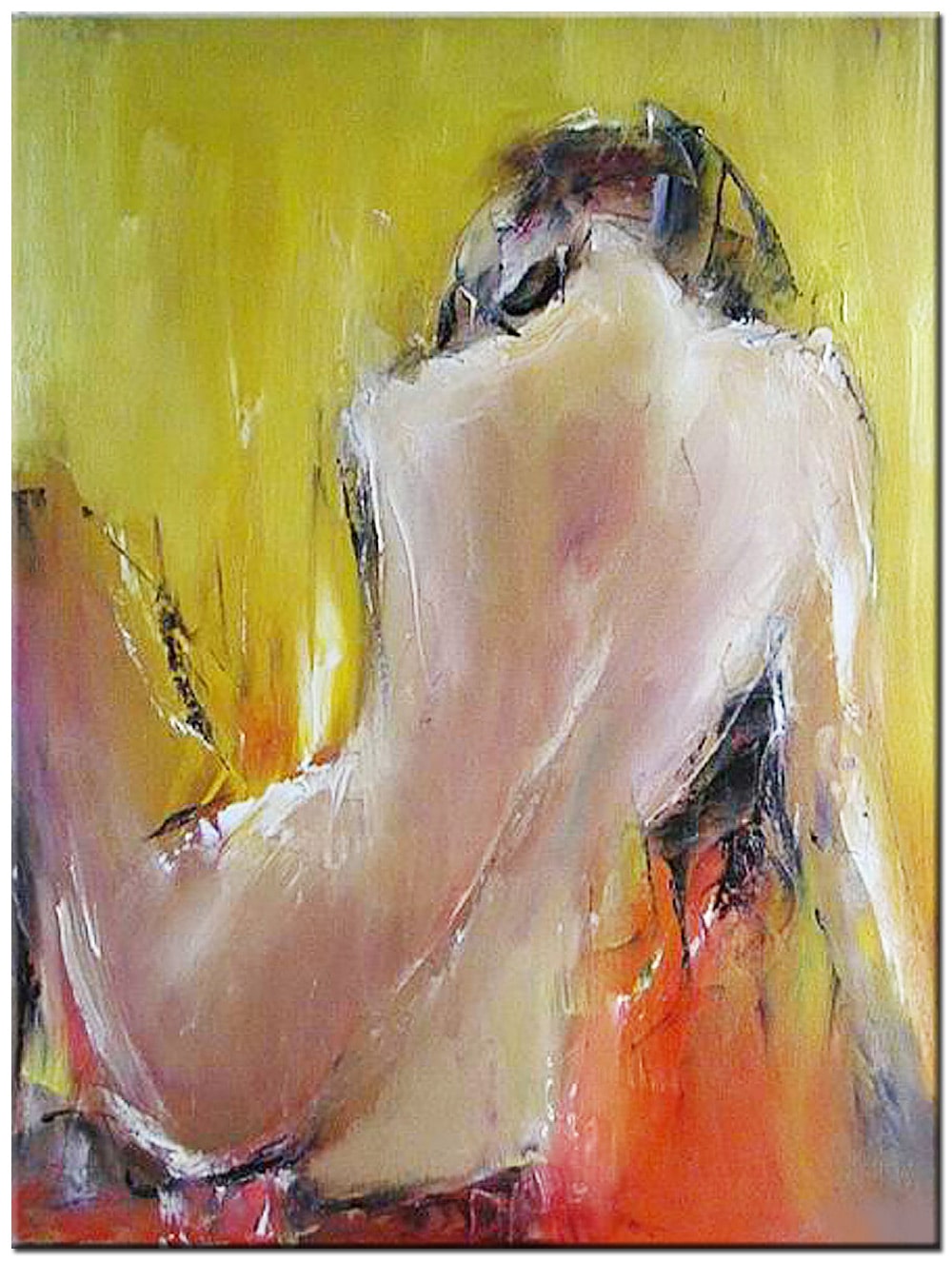 Erotisch schilderij Sensuele rug 90x120cm