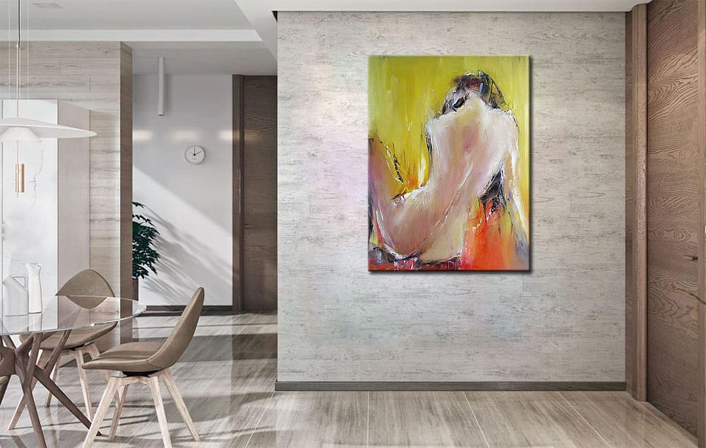 Erotisch schilderij Sensuele rug 90x120cm - Afbeelding 4