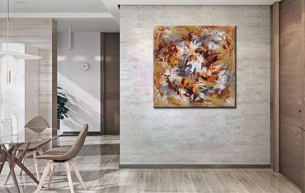 Vurig abstract schilderij - Afbeelding 4