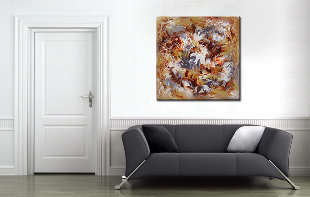 Vurig abstract schilderij - Afbeelding 3