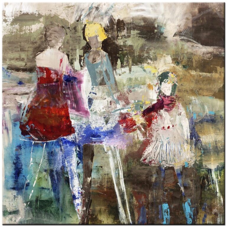 Figuratief schilderij Dames met Kind