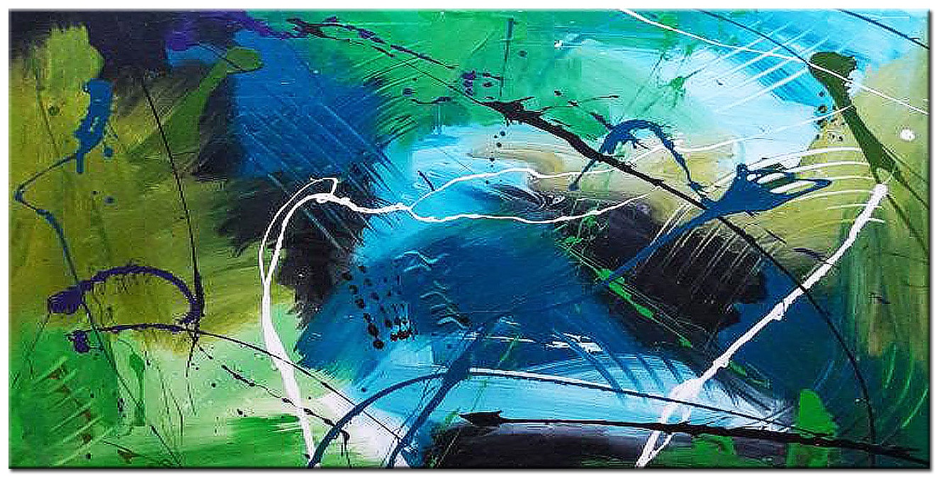 Abstract schilderij Natuur in Beweging 180x90cm