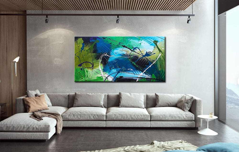 Abstract schilderij Natuur in Beweging 180x90cm - Afbeelding 2