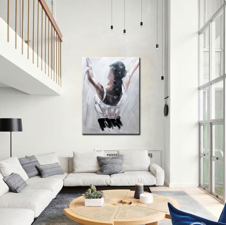 Vrouwen schilderij Dansende Vrijheid 90x120cm - Afbeelding 2