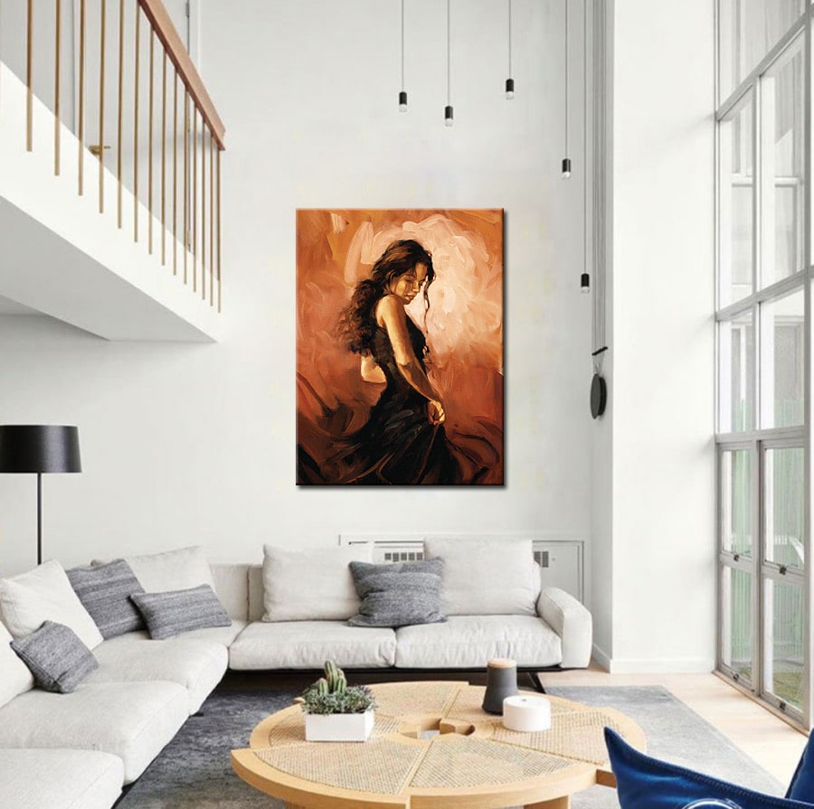 Spaanse Flamenco Dans schilderij 90x120cm - Afbeelding 2