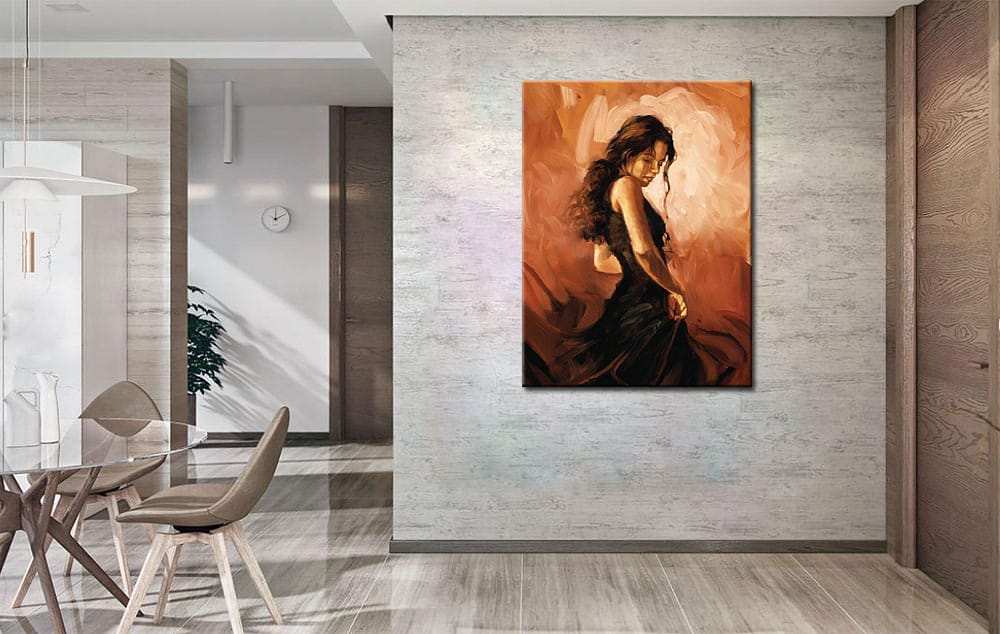 Spaanse Flamenco Dans schilderij 90x120cm - Afbeelding 4