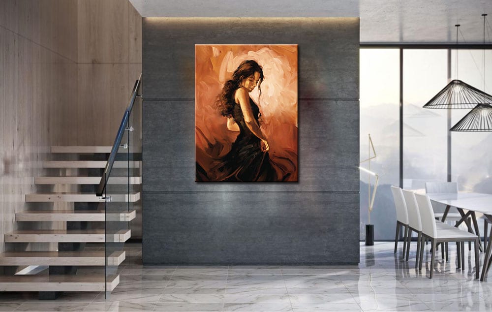 Spaanse Flamenco Dans schilderij 90x120cm - Afbeelding 3