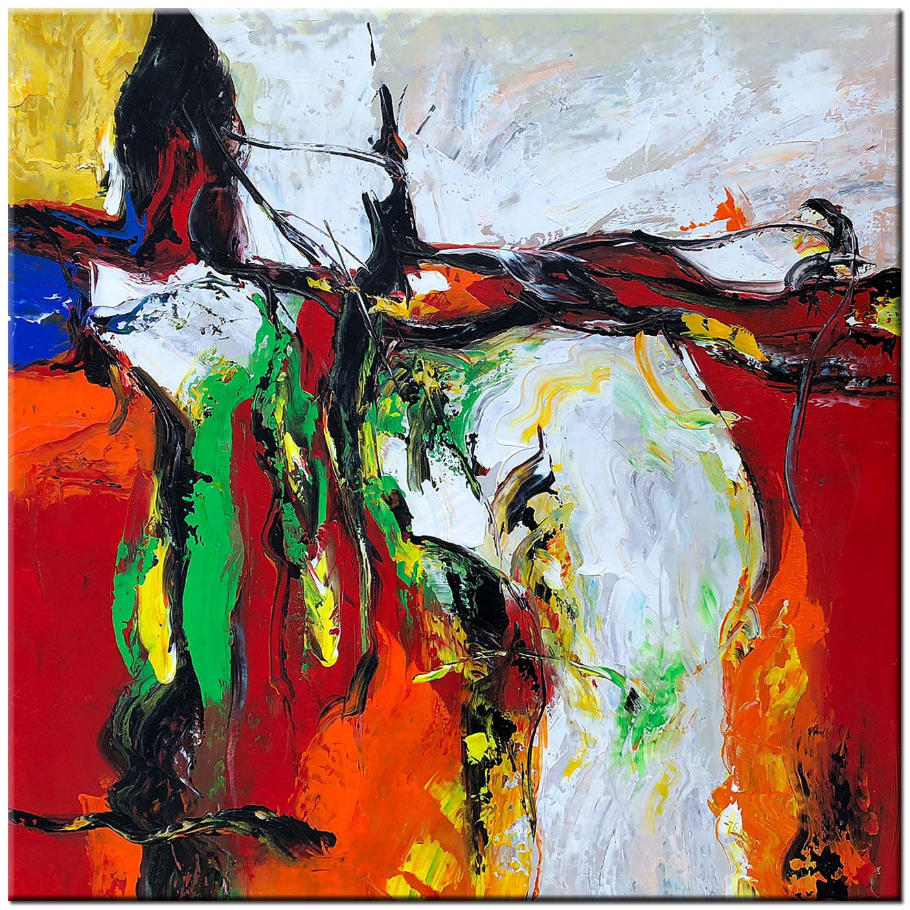 Intensiteit abstract schilderij 100x100cm