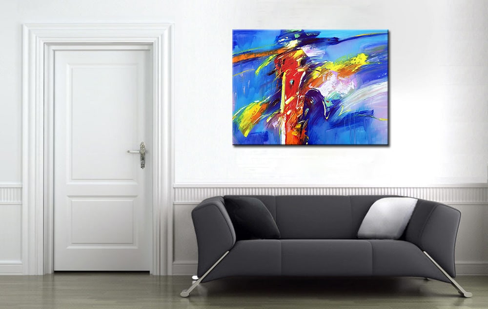 Abstract schilderij Colorful Energy 120x90cm - Afbeelding 2