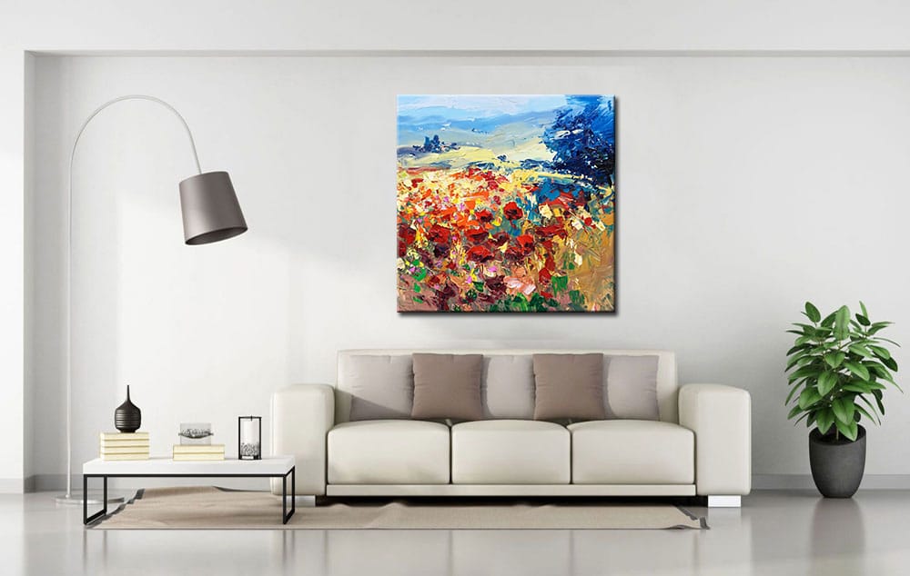 Bloemen schilderij Rode Klaprozen in Veld - Afbeelding 3