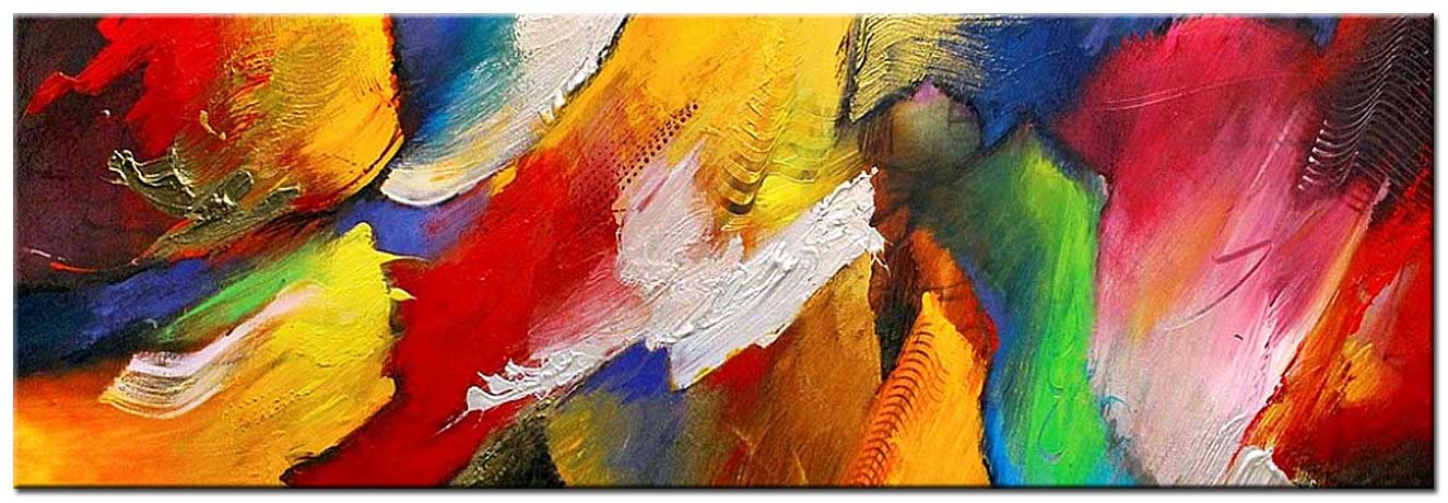 Abstract schilderij Dans van Kleur 180x60cm
