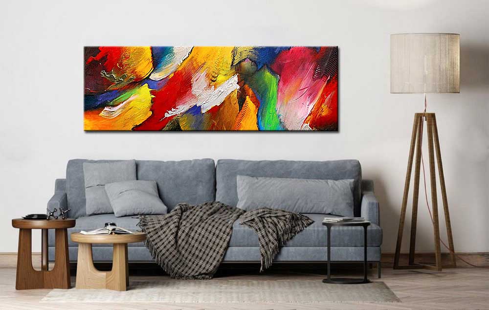 Abstract schilderij Dans van Kleur 180x60cm - Afbeelding 4