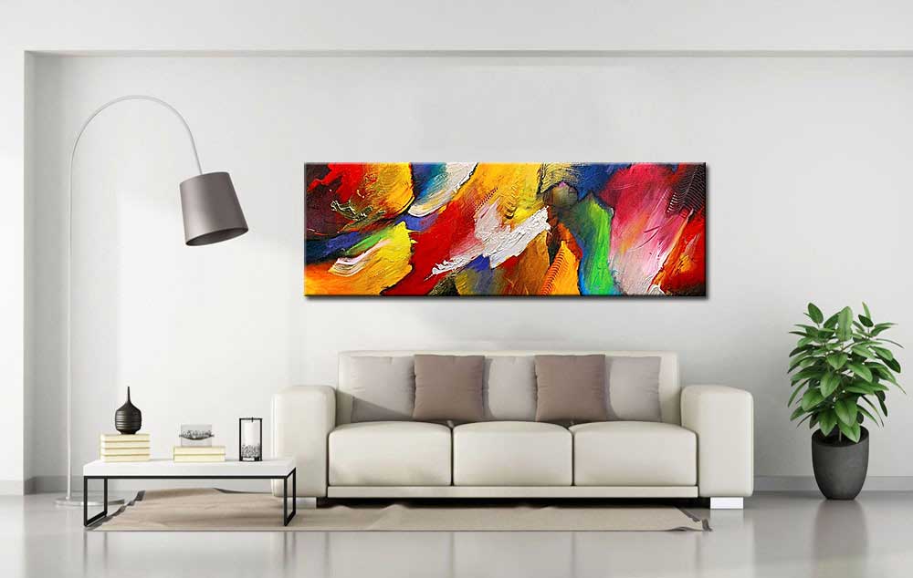 Abstract schilderij Dans van Kleur 180x60cm - Afbeelding 3
