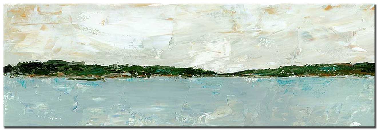 Abstract schilderij Landschap met Water 180x60cm