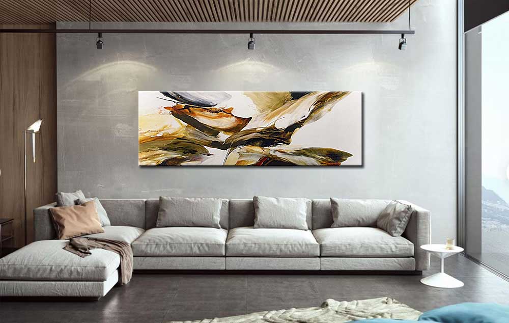 Abstracte Vlucht modern schilderij 180x60cm - Afbeelding 3