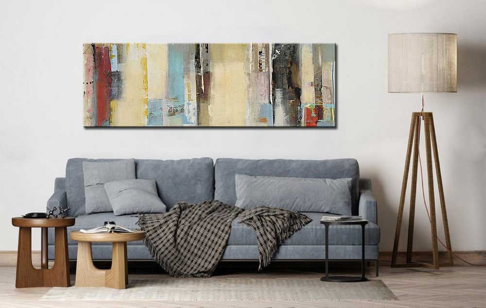 Abstract schilderij Walls of Color 180x60cm - Afbeelding 4