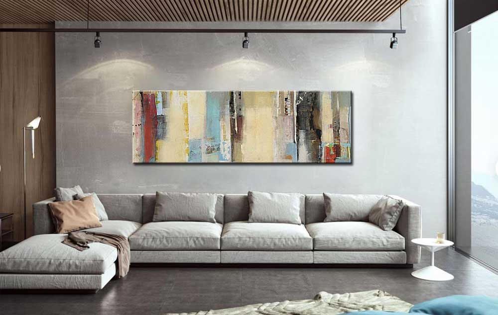 Abstract schilderij Walls of Color 180x60cm - Afbeelding 3