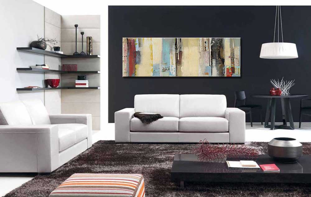 Abstract schilderij Walls of Color 180x60cm - Afbeelding 2