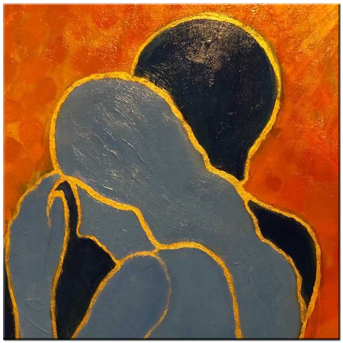 Verliefd modern schilderij