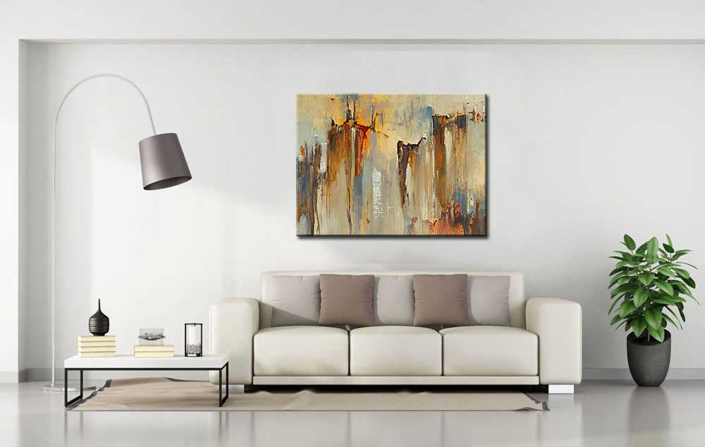 Over the Hill abstract schilderij 120x90cm - Afbeelding 4