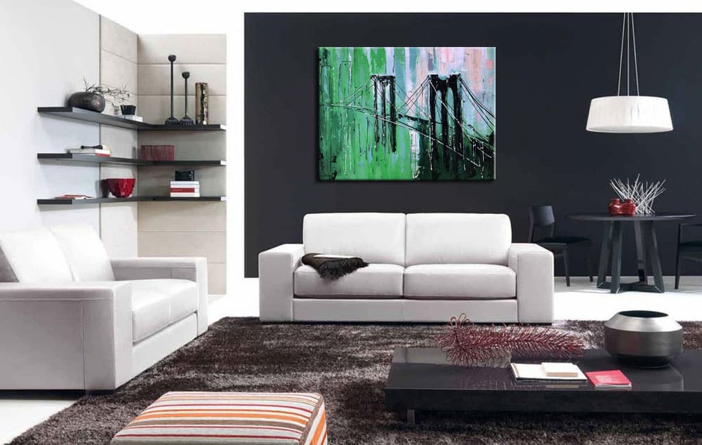 De Brug modern schilderij 120x90cm - Afbeelding 4