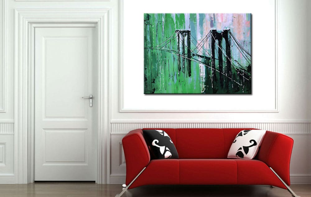 De Brug modern schilderij 120x90cm - Afbeelding 3