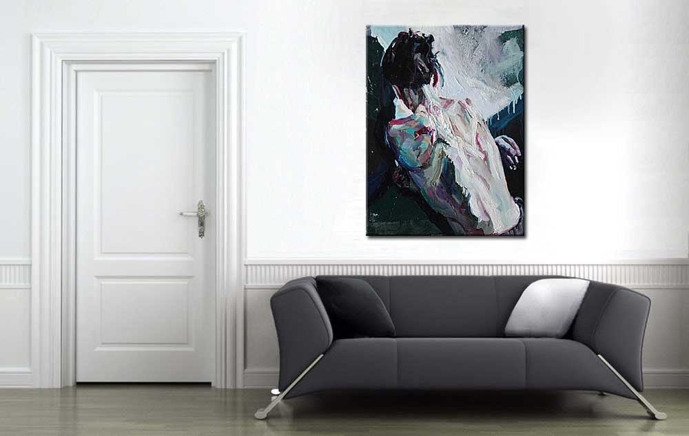 Erotisch schilderij Femme Sensuelle 90x120cm - Afbeelding 4