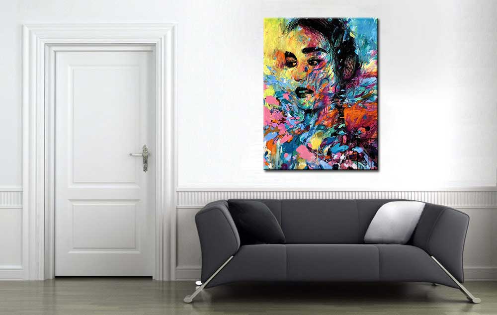 Vrouwen Schilderij Kleurrijke Droom 90x120cm - Afbeelding 4