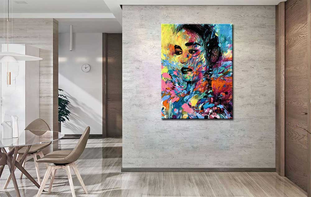 Vrouwen Schilderij Kleurrijke Droom 90x120cm - Afbeelding 3