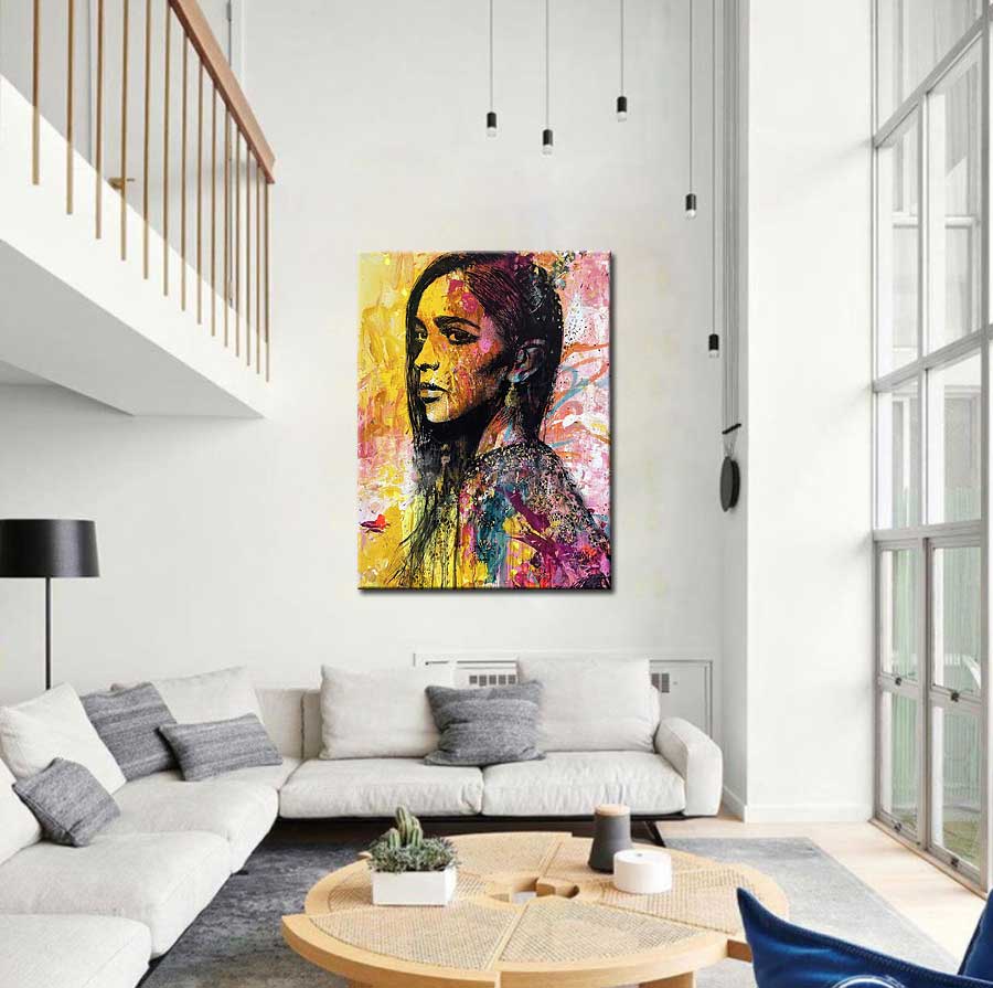 Vrouwen schilderij Golden Emotions 90x120cm - Afbeelding 2