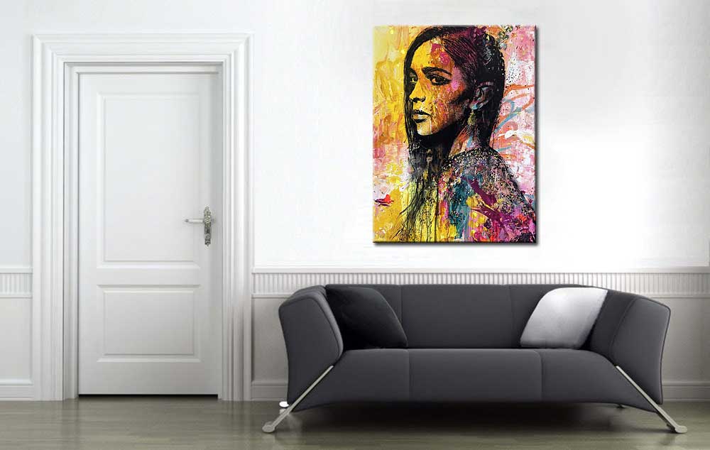 Vrouwen schilderij Golden Emotions 90x120cm - Afbeelding 4