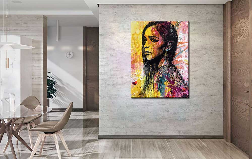 Vrouwen schilderij Golden Emotions 90x120cm - Afbeelding 3