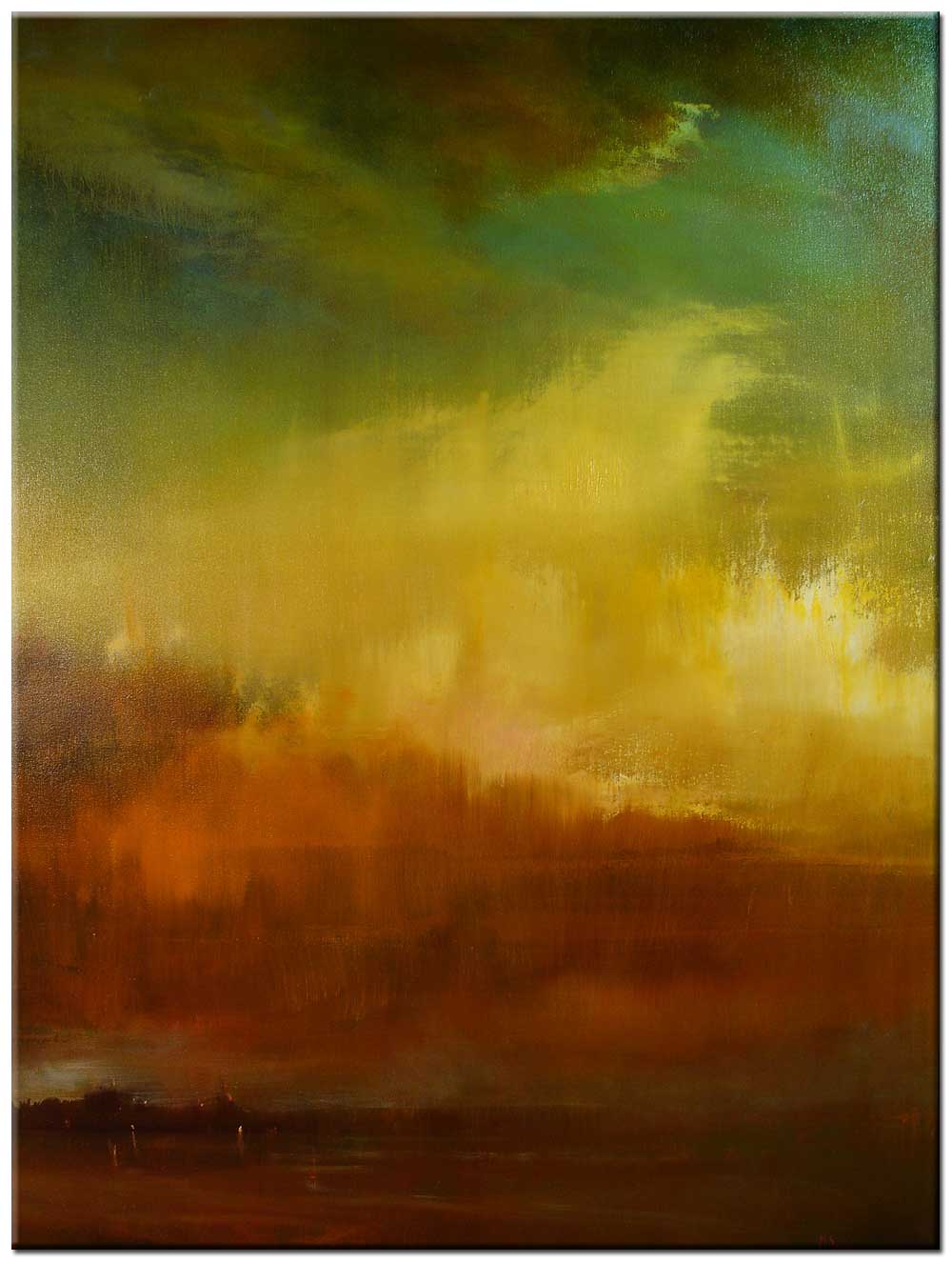 Colorful Sunset modern schilderij 90x120cm