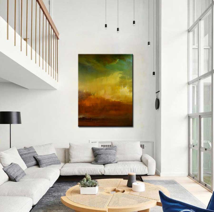 Colorful Sunset modern schilderij 90x120cm - Afbeelding 2