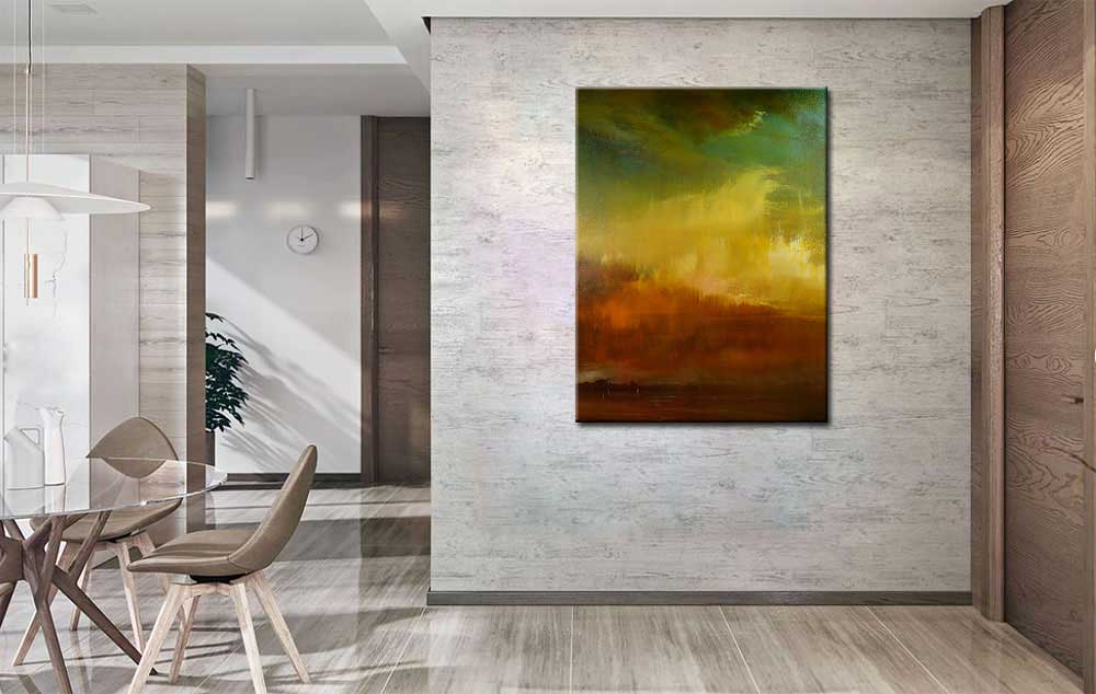 Colorful Sunset modern schilderij 90x120cm - Afbeelding 4